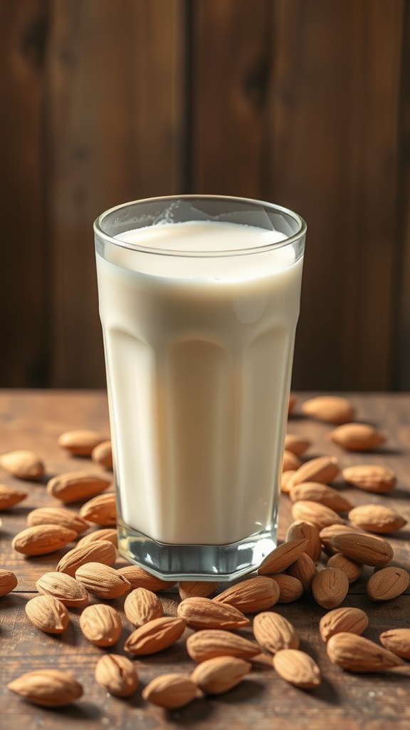 Calcium rich almond milk drink